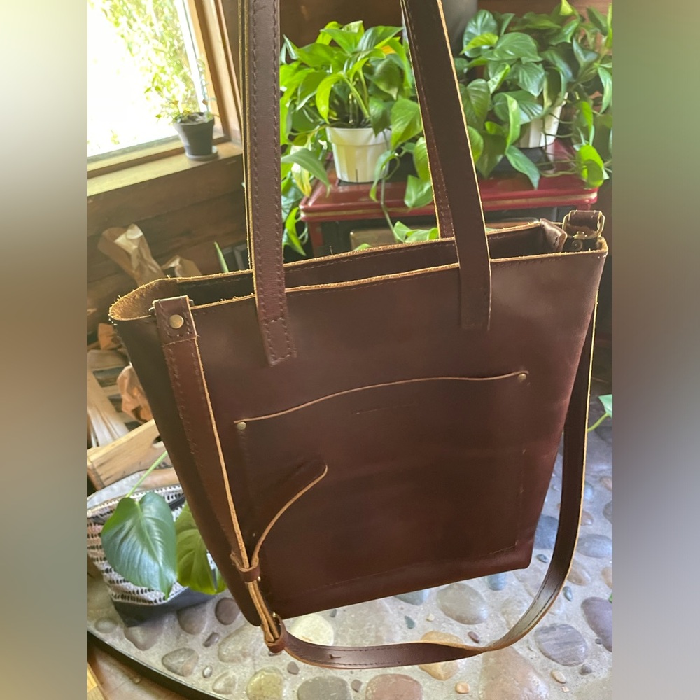 Portland Leather Cross Body Tote